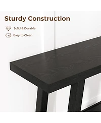 gaomon 70.8" Extra Long Console Table, 2 Tier Narrow Sofa Table for Behind Couch, Entryway Hallway Living Room, Farmhouse Style