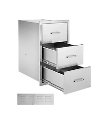 Sugift Triple Access Kitchen Drawers 18.5in W 22.5in H