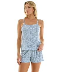 Jaclyn Intimates Women's Square Neck Tank Top & Shorts, 2-Piece Set
