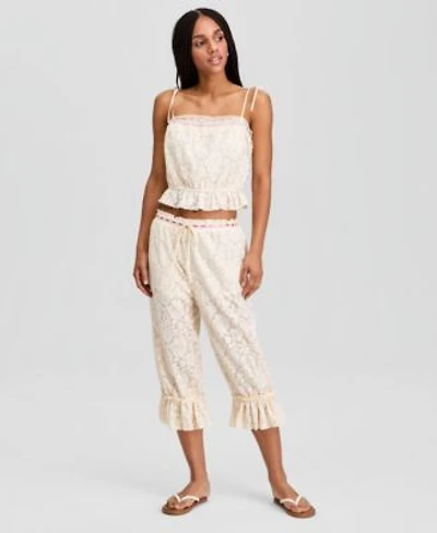 Now This Womens Ribbon Trim Lace Tank Ribbon Trim Balloon Pants Macys Exclusive