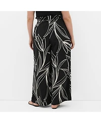 City Chic Women's Shania Bloom Print Wide Leg Pant