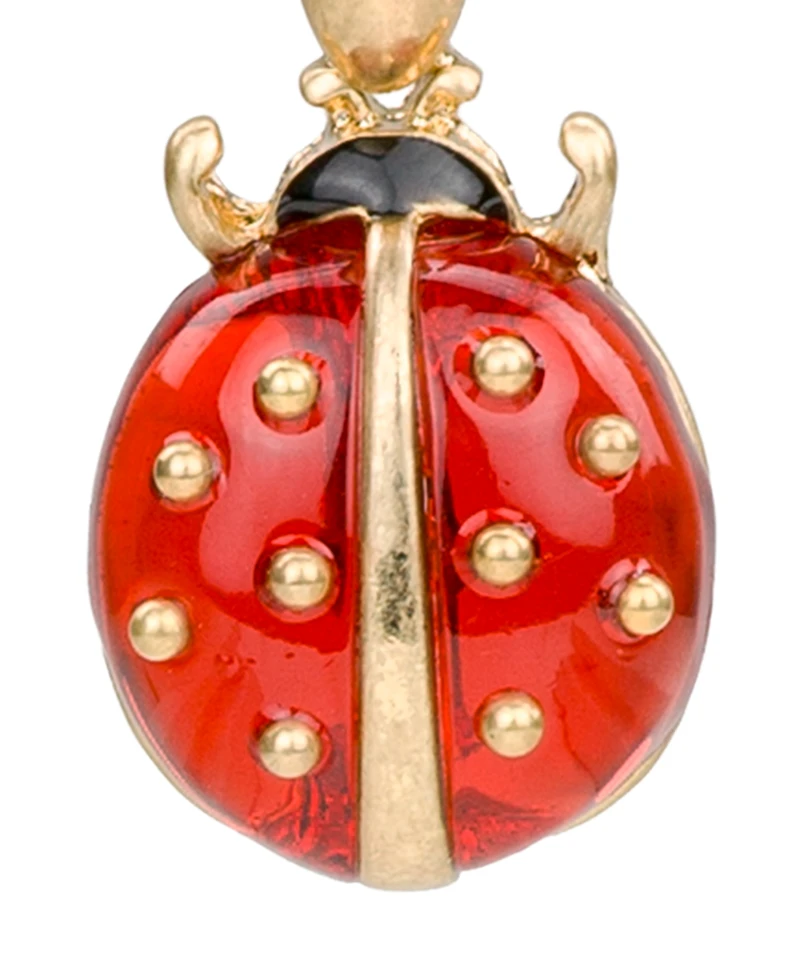 Patricia Nash Gold-Tone Ladybug Wire Drop Earrings