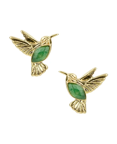 Patricia Nash Stone Hummingbird Post Stud Earrings