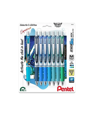 Pentel EnerGel Expressions .7mm Medium Chill Mix 8pk