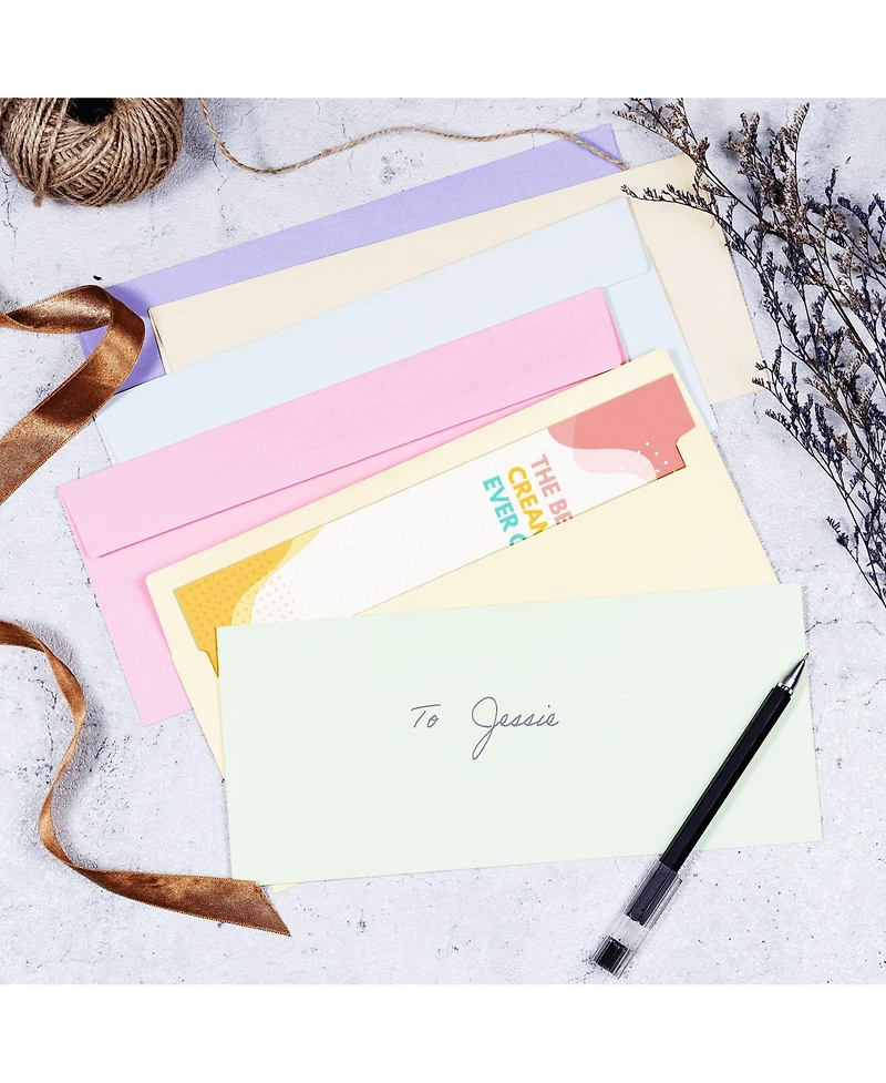 Gnuadz Business Envelopes Pastel Colors 120-pack