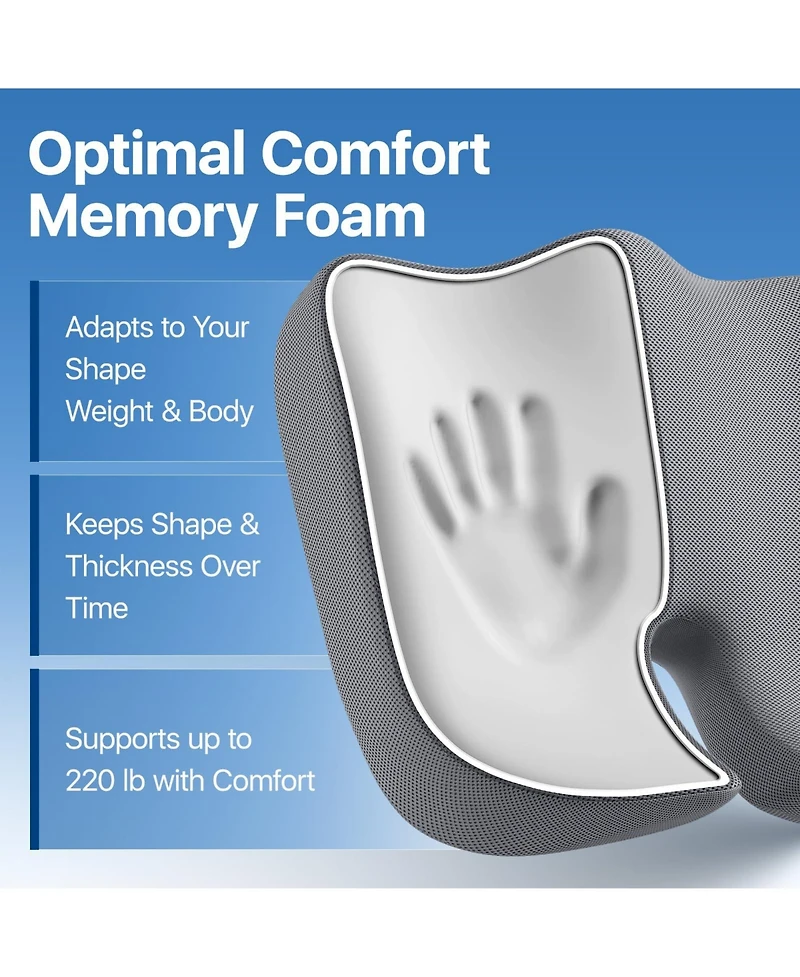 Gnuadz Seat Cushion Memory Foam Office Chair Pad Long Sitting