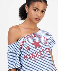 Love Tribe Juniors' Wide-Neck New York City T-Shirt