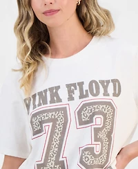 Love Tribe Juniors' Pink Floyd Varsity Graphic T-Shirt