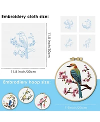 Gnuadz 4 Sets Embroidery Kit Cross Stitch Beginner Craft