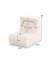 Gouun Ergonomic Floor Chair Lazy Sofa with Detachable Headrest