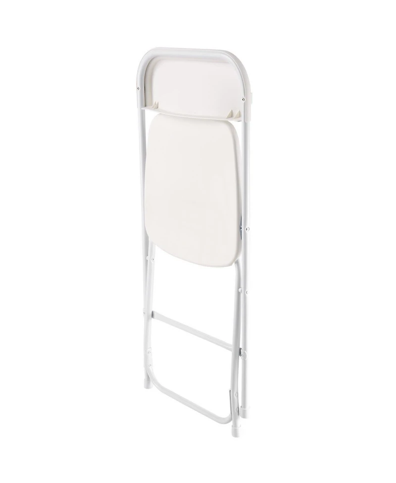 Gouun Plastic Folding Chairs Pack of 4 with Metal Frame, 350 lb Capacity Each