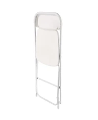 Gouun Plastic Folding Chairs Pack of 4 with Metal Frame, 350 lb Capacity Each