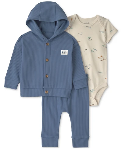 Carter's Baby Boys' Bodysuit, Cardigan and Pants, 3-Piece Set