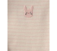 Carter's Baby Girls' Bunny Cardigan, Bodysuit and Pants, 3-Piece Set