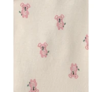 Carter's Baby Girls' Bunny Print Short-Sleeve Bodysuits, 5-Pack