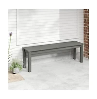 Gouun Steel Frame Garden Bench 55-Inch with Backrest