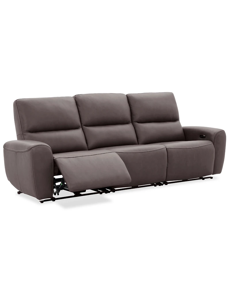 Symond 3-Piece Leather 3 Power Motion Sofa