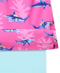 Chubbies Girls' 7-20 The Great Pink Sharks Swim Trunk