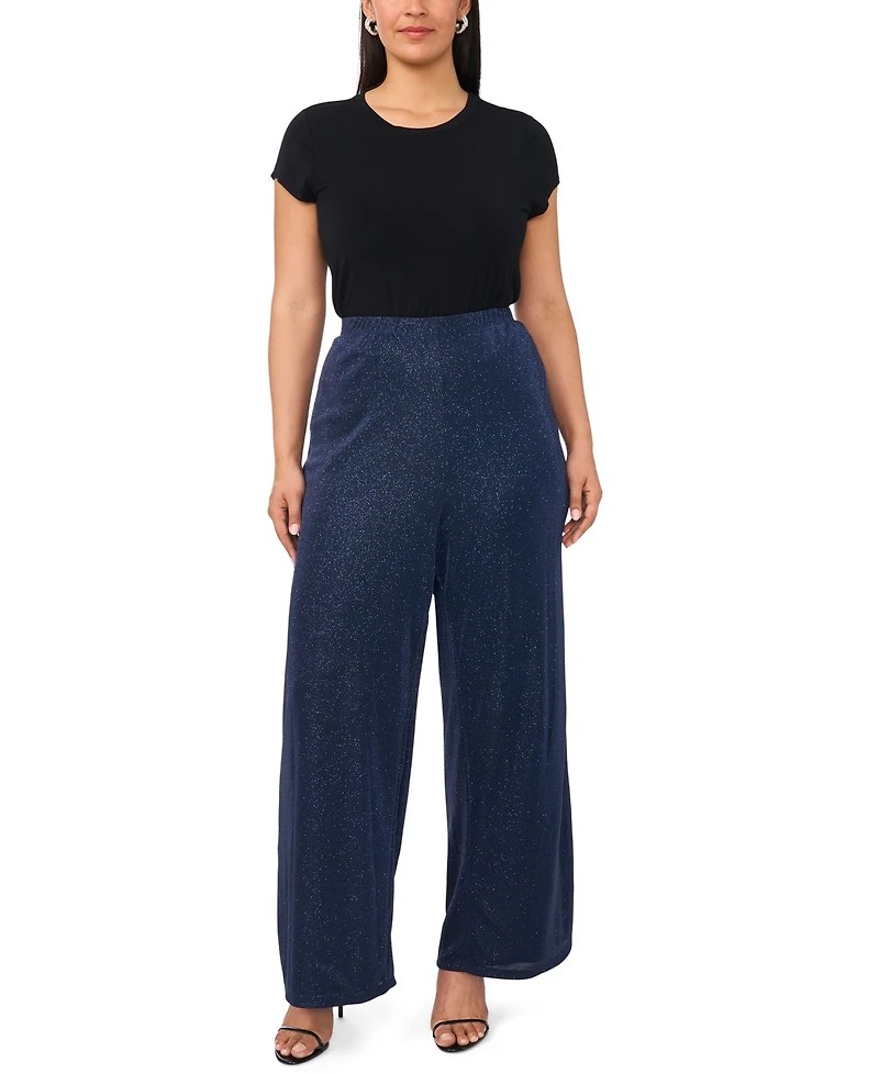 Msk Plus Side Slit Cropped Pull-On Pants