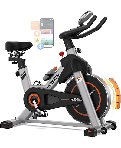 Fed Fitness Magnetic 2.0 Premium Exercise Bike, Ultra-Quiet Strong Magnetic Resistance, 300lb Capacity, Smooth Stationary Bike for Home