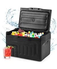Gouun 12V Portable Car Refrigerator 23 Qt with Touch Panel, Removable Divider and Compressor Cooling