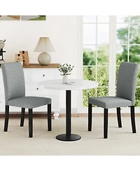 Slickblue Dining Chair Set of 2 Mid Century Style with Solid Rubber Wood Legs