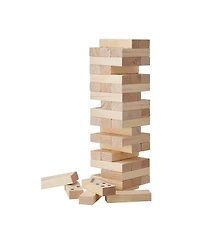Mecale Medium Tumbling Tower 54 Pine Wood Blocks with Bag and Scoreboard