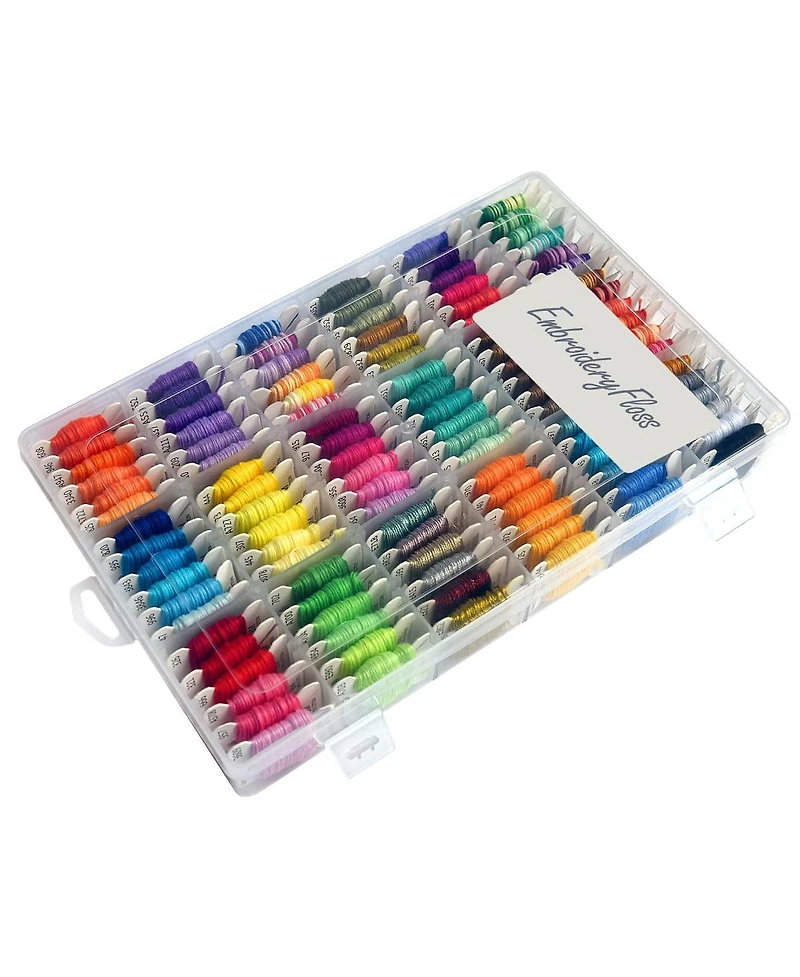 Gnuadz Embroidery Floss Bracelet Thread Organizer Box 108 Colors