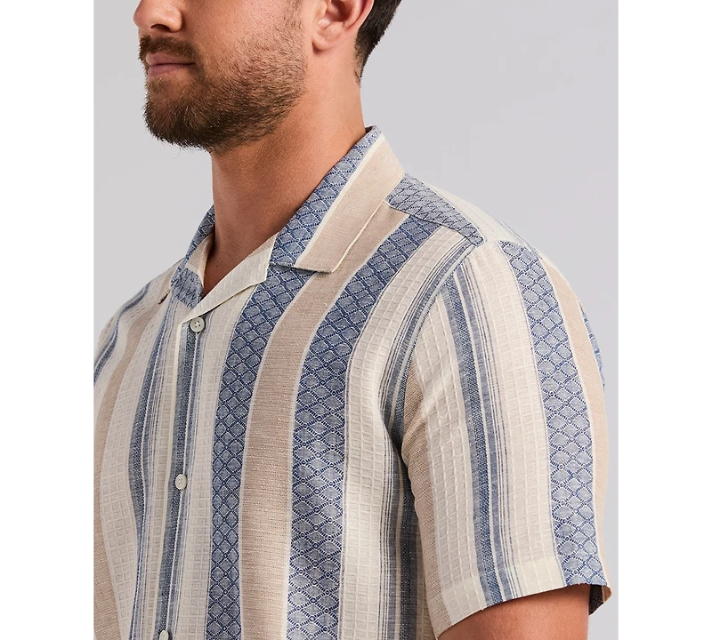 Cubavera Men's Striped All Over Dobby Shirt