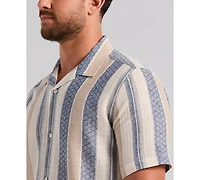 Cubavera Men's Striped All Over Dobby Shirt