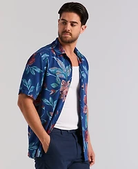 Cubavera Men's Short-Sleeve Floral Print Shirt