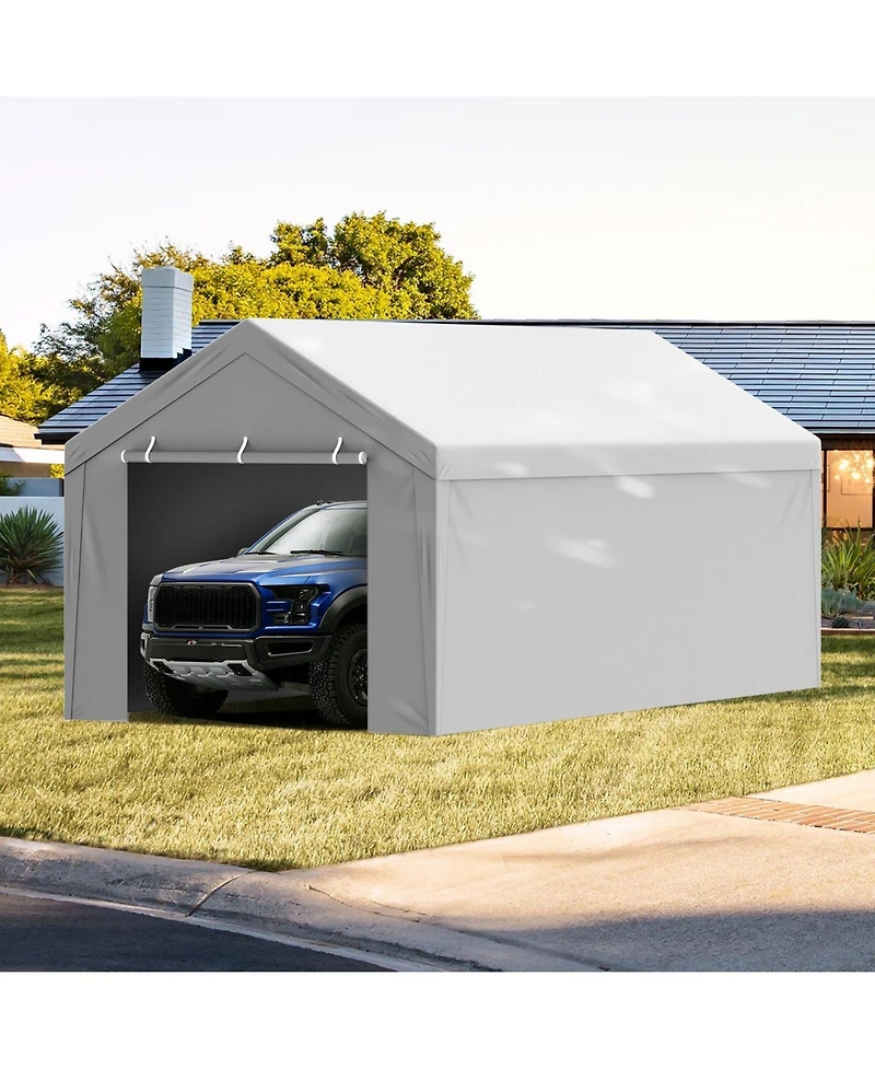 Gouun Carport Replacement Canopy Top + Side Wall 10x20 ft, Waterproof Uv-Protected Garage Tent Tarp