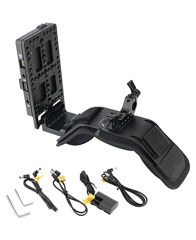 Camvate Shoulder Mount with V-Lock Power Splitter and 15mm Dual-Rod Clamp