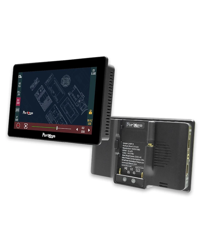 Portkeys LH5P Ii 5.5" Full Hd Touchscreen Monitor for Select Canon C Series Cameras, Supports 4K Hdmi