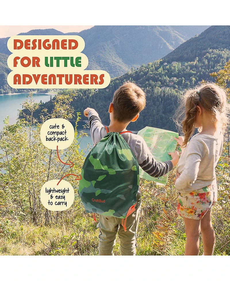 Clara Clark 17 Piece Kids Camping Play Set - with Pop Up Tent, Campfire and Camping Toys - for Indoor and Outdoor Pretend Play