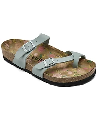 Birkenstock Women's Mayari Birko-Flor Nubuck Floral Footbed Sandals from Finish Line