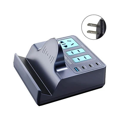 Artudatech 140W GaN Charging Station - Fast Charger with 100W Pd, 15W Wireless and Ac Outlet
