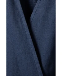 Celtic & Co. Women's and Luxurious Linen Wrap Midi Dress
