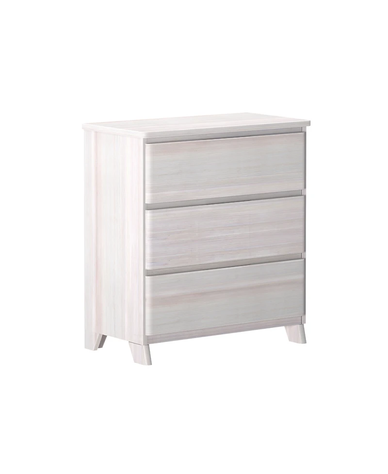 Max & Lily Solid Wood Modern Farmhouse 3 Drawer Dresser.