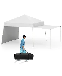 Gouun 14 x 9.2 feet Pop-Up Canopy Tent with 2 Convertible Sidewalls and Awning