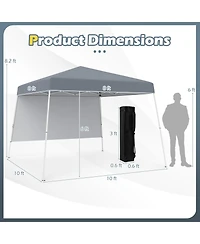 Gouun 8 x 8 feet Pop-Up Canopy Tent with Sidewall and Portable Backpack