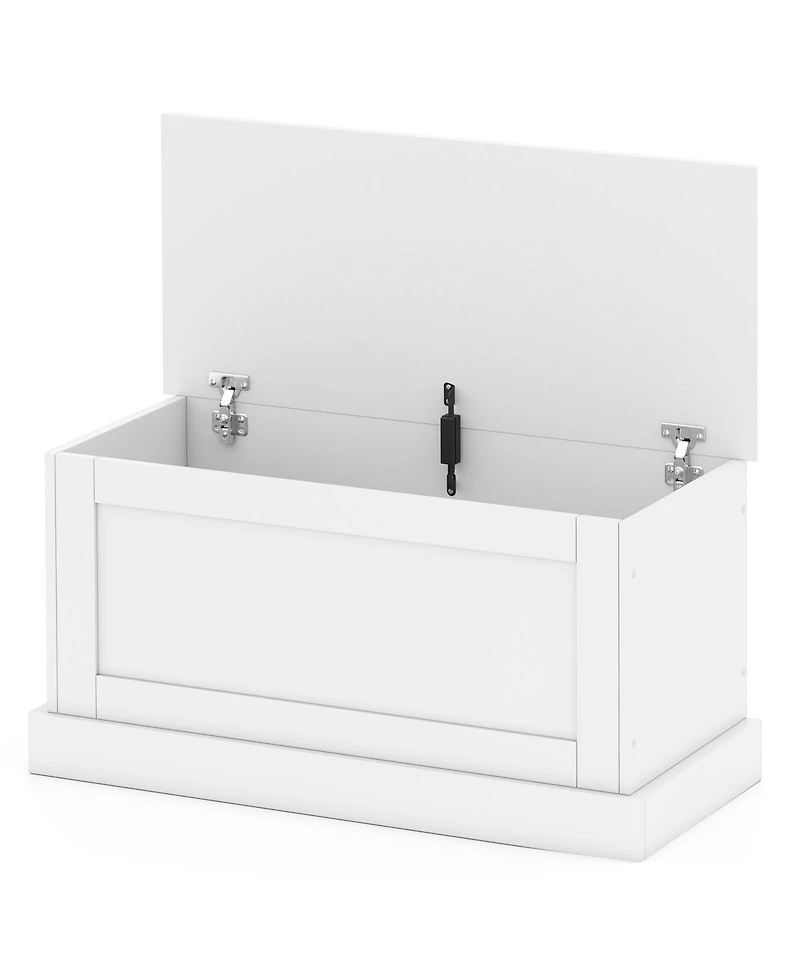 Gouun Large Storage Chest with Safety Metal Hinge and Flat Top Surface