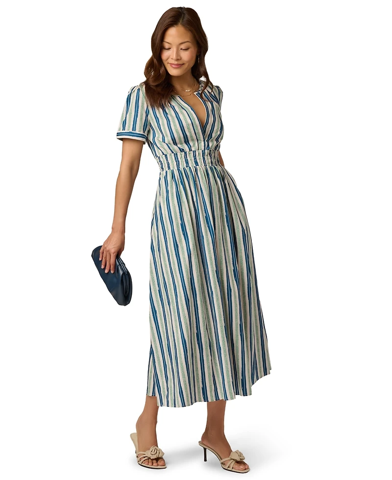 Adrianna Papell Women's V-Neck Midi Dress