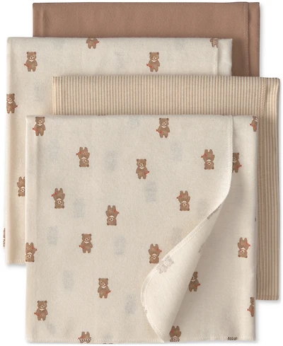 Carter's Baby Boys' and Girls' Bear Receiving Blankets, 4-Pack