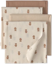 Carter's Baby Boys' and Girls' Bear Receiving Blankets, 4-Pack