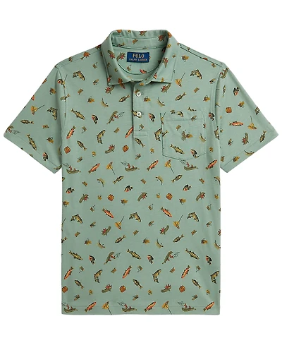 Polo Ralph Lauren Boys' 8-20 Fishing Print Short-Sleeve Shirt
