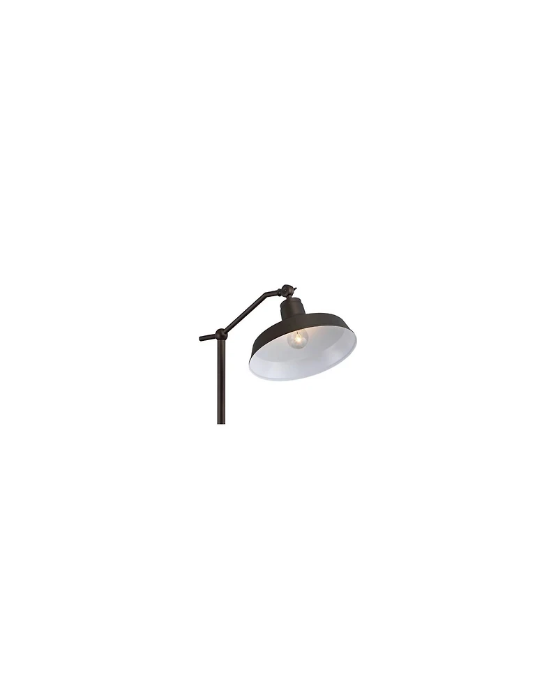360 Lighting Downbridge Floor Lamp with Usb Charging Port 61" Tall Satin Metal Dome Shade Living Room Reading House