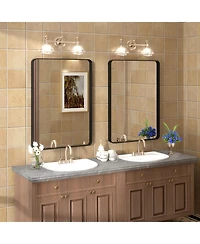 Apmir 22" x 30" High-Strength Tempered Glass and Aluminum Alloy Framed Wall Decor Bathroom Vanity Mirror