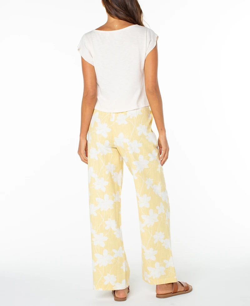 Roxy Women's Mavericks Pinstripe Relaxed-Fit Trouser Pants