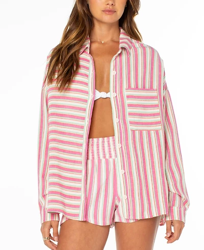 Roxy Women's Lets Get Away Striped Shirt